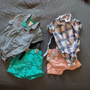 Plaid and Checkered Kids Shirts Set